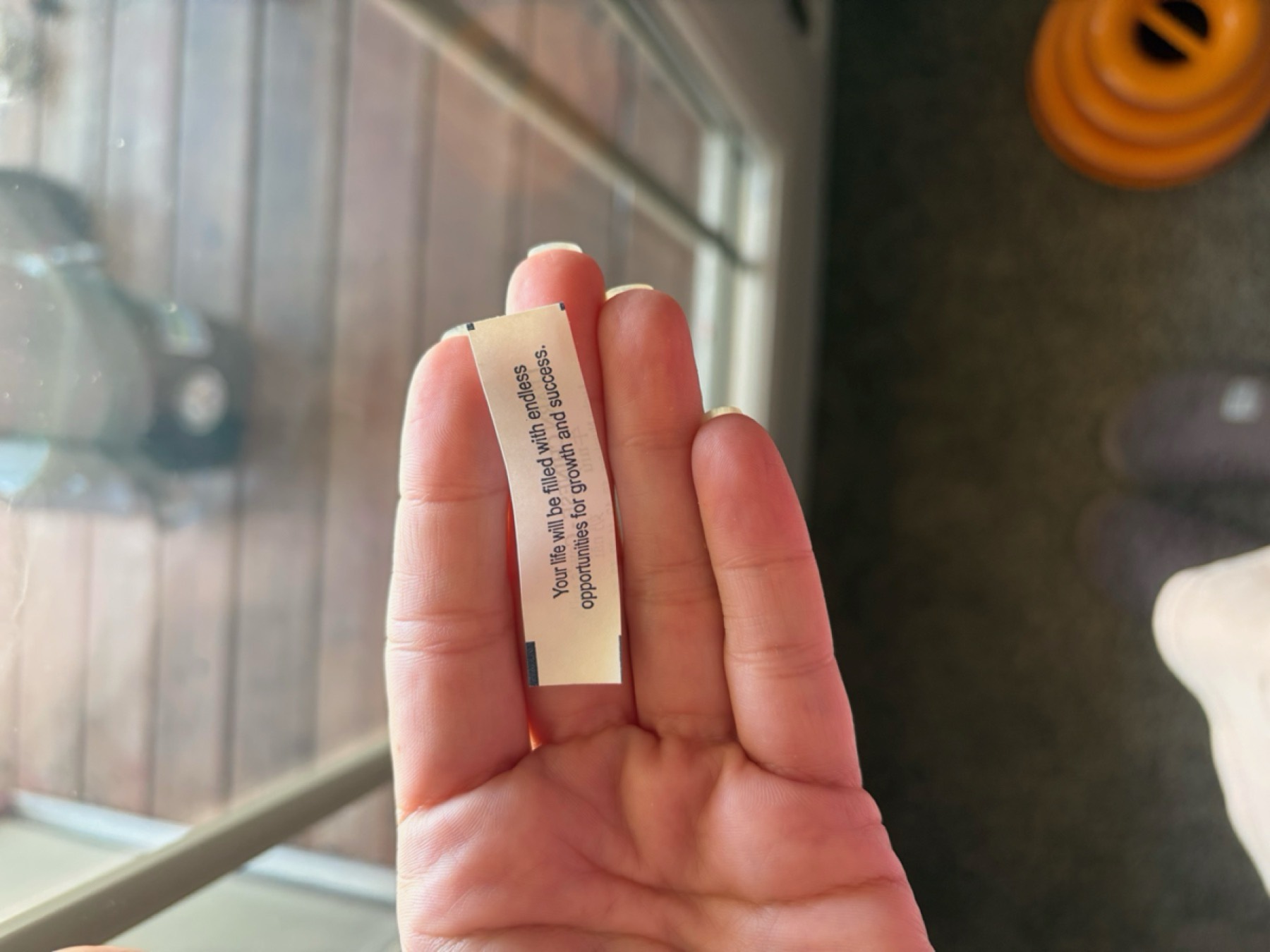 Fortune held in a hand