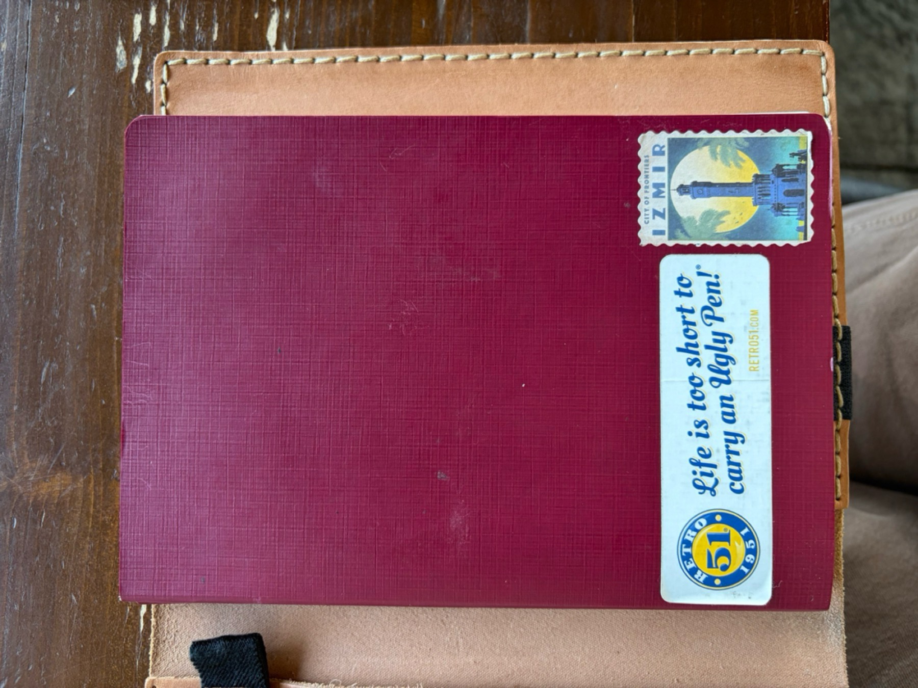 Red commonplace notebook